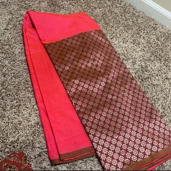 $85 new semi silk saree/sari with stitched blouse. - Picture 2 of 9